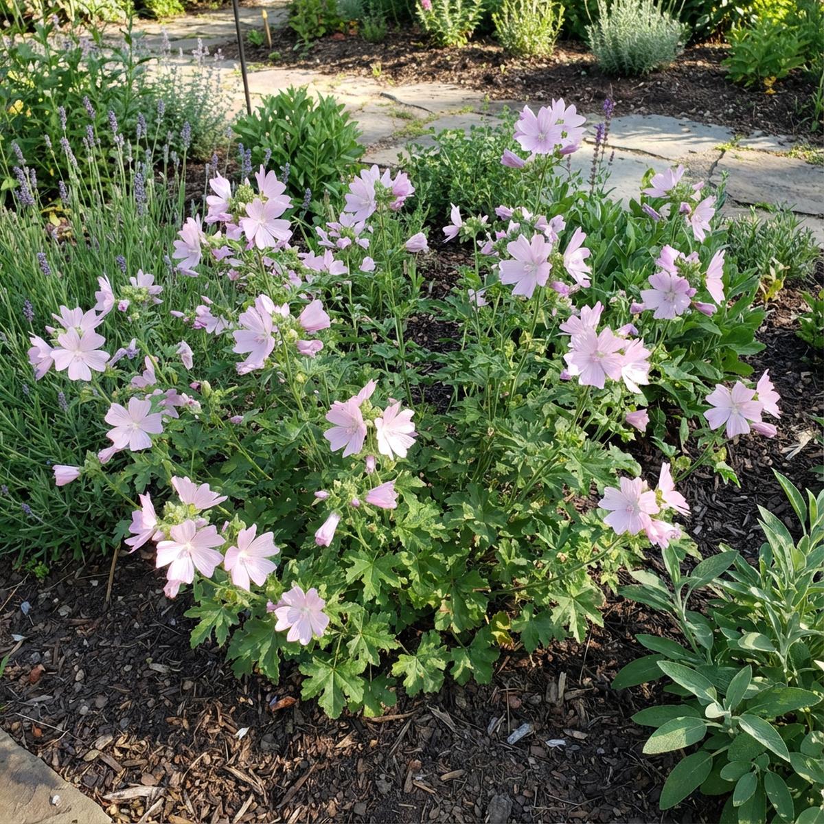 Pink Musk Mallow Flower Seeds for Easy Planting
