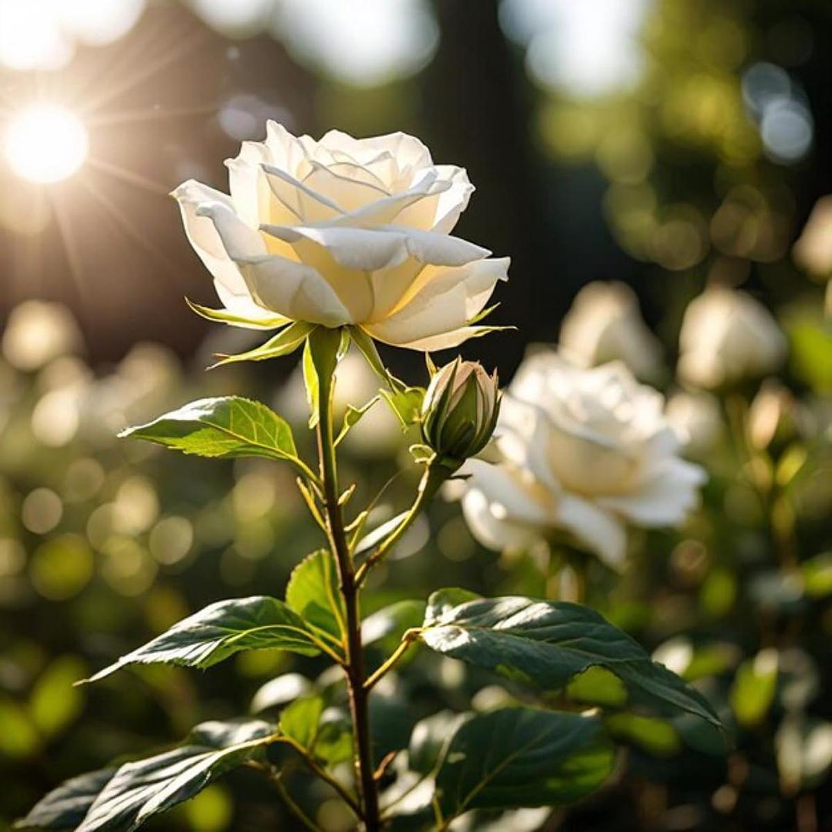 Light Grey Rose Flower Seeds - Heirloom, Non-GMO, High Germination Organic Garden Seeds for Compact Growth