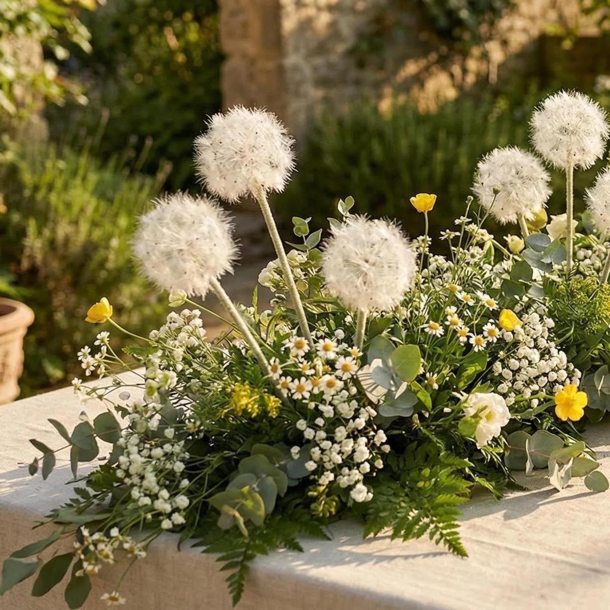 White Dandelion Flower seeds for Planting - Colorful Display, Heirloom & GMO Free Seeds for Home Garden