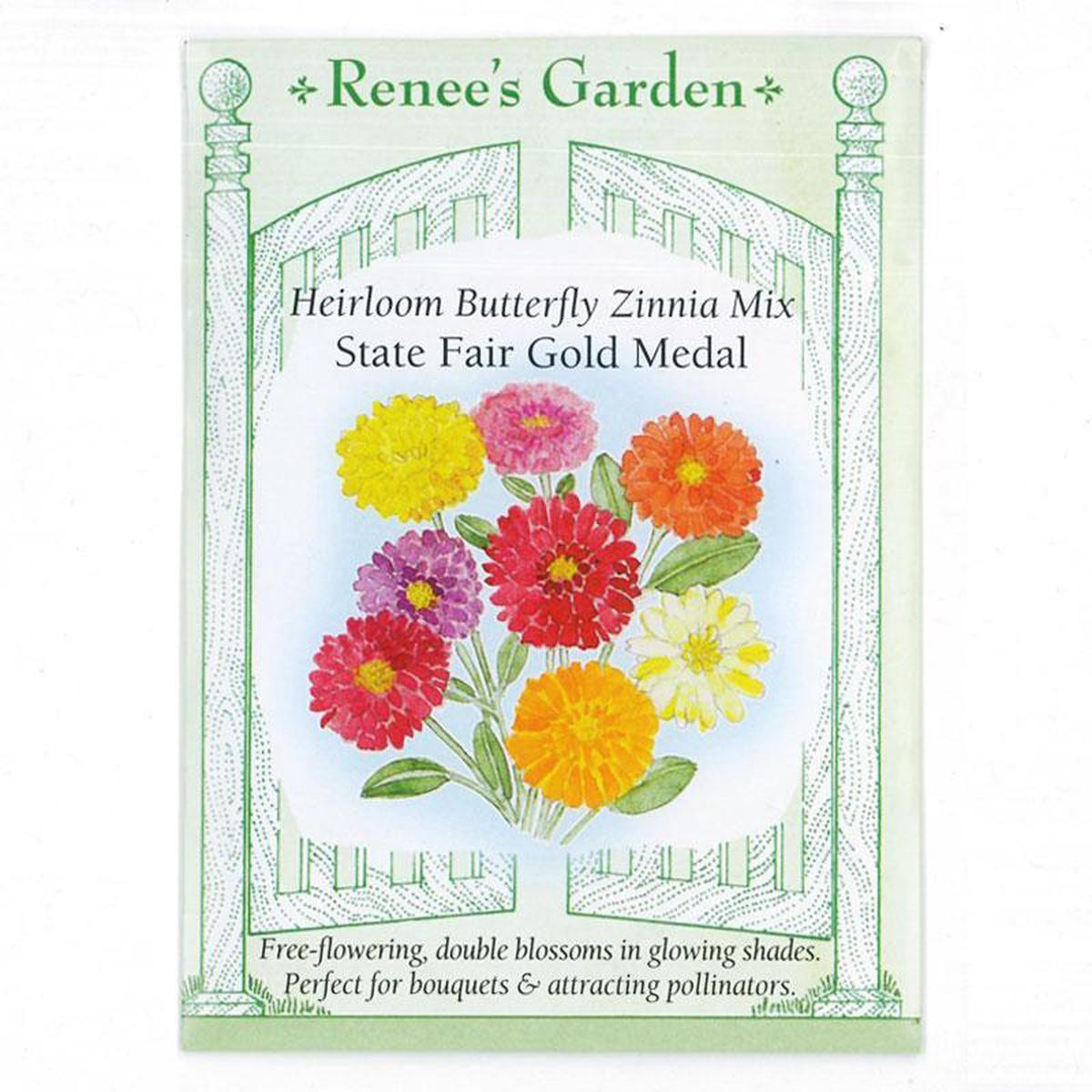 State Fair Gold Medal Butterfly Zinnia Flower Seed Mix