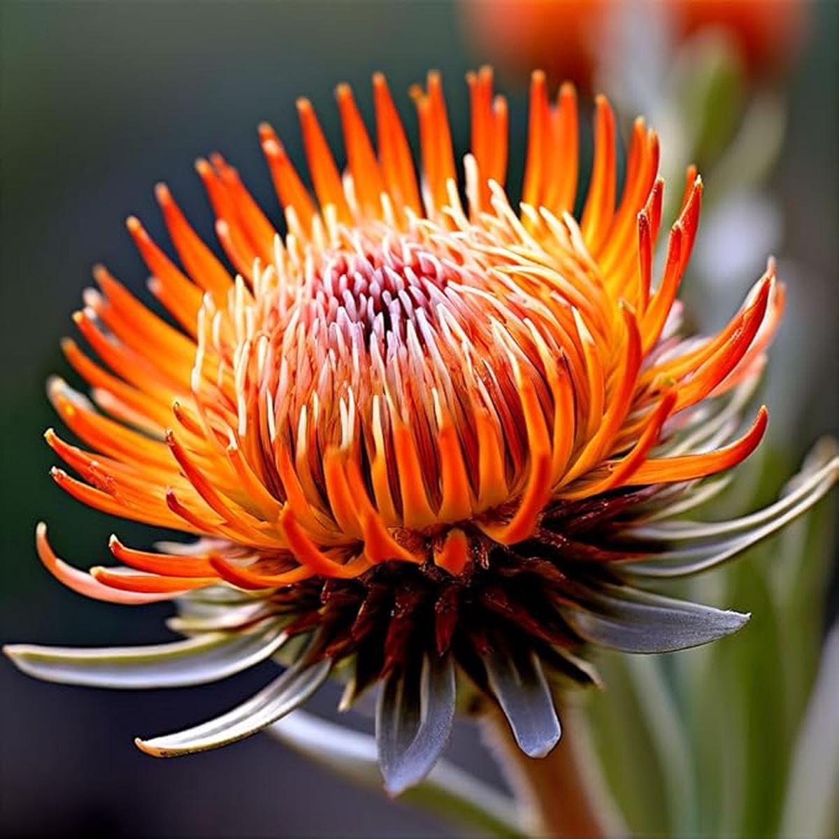 Orange Yellow Protea Flower seeds for Planting Fragrant Blossoms Heirloom & GMO Free Seeds for Home Garden Sale