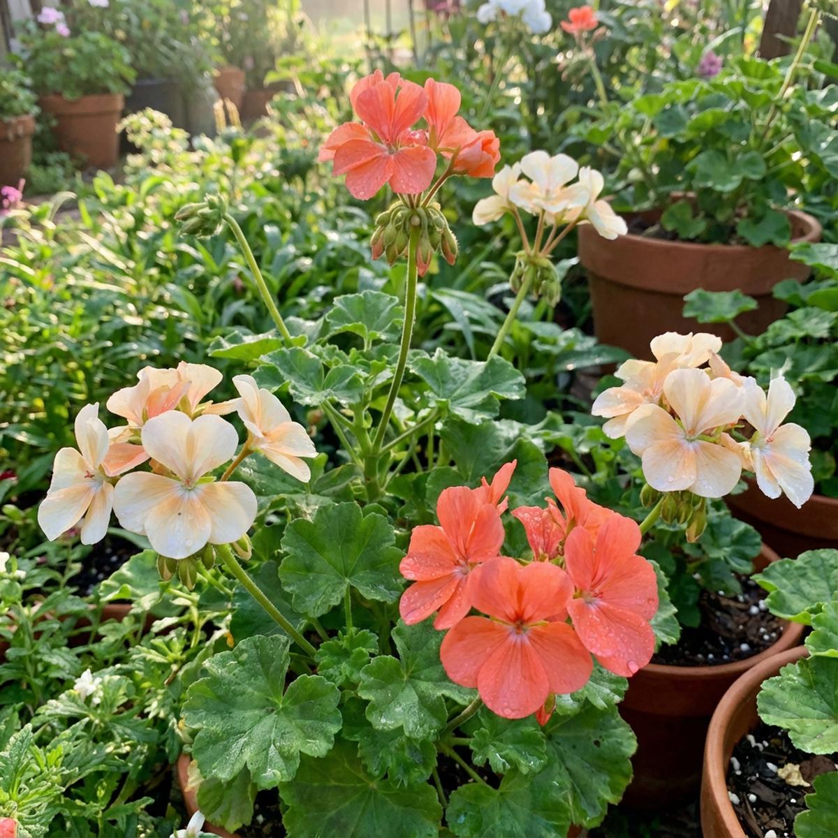 Univalve Geranium Flower Seeds for Planting in Orange and White - Seed for Bright and Cheerful Garden Displays