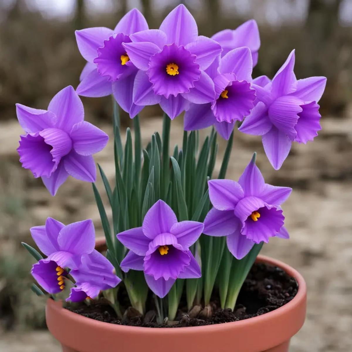 Purple Daffodil Flower Seeds for Planting  Heirloom, Non-GMO, High Germination Organic Garden Seeds