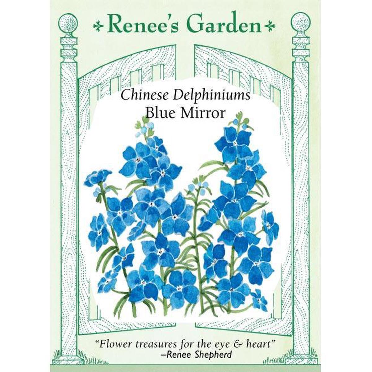 Blue Mirror Chinese Delphinium Flower Seeds
