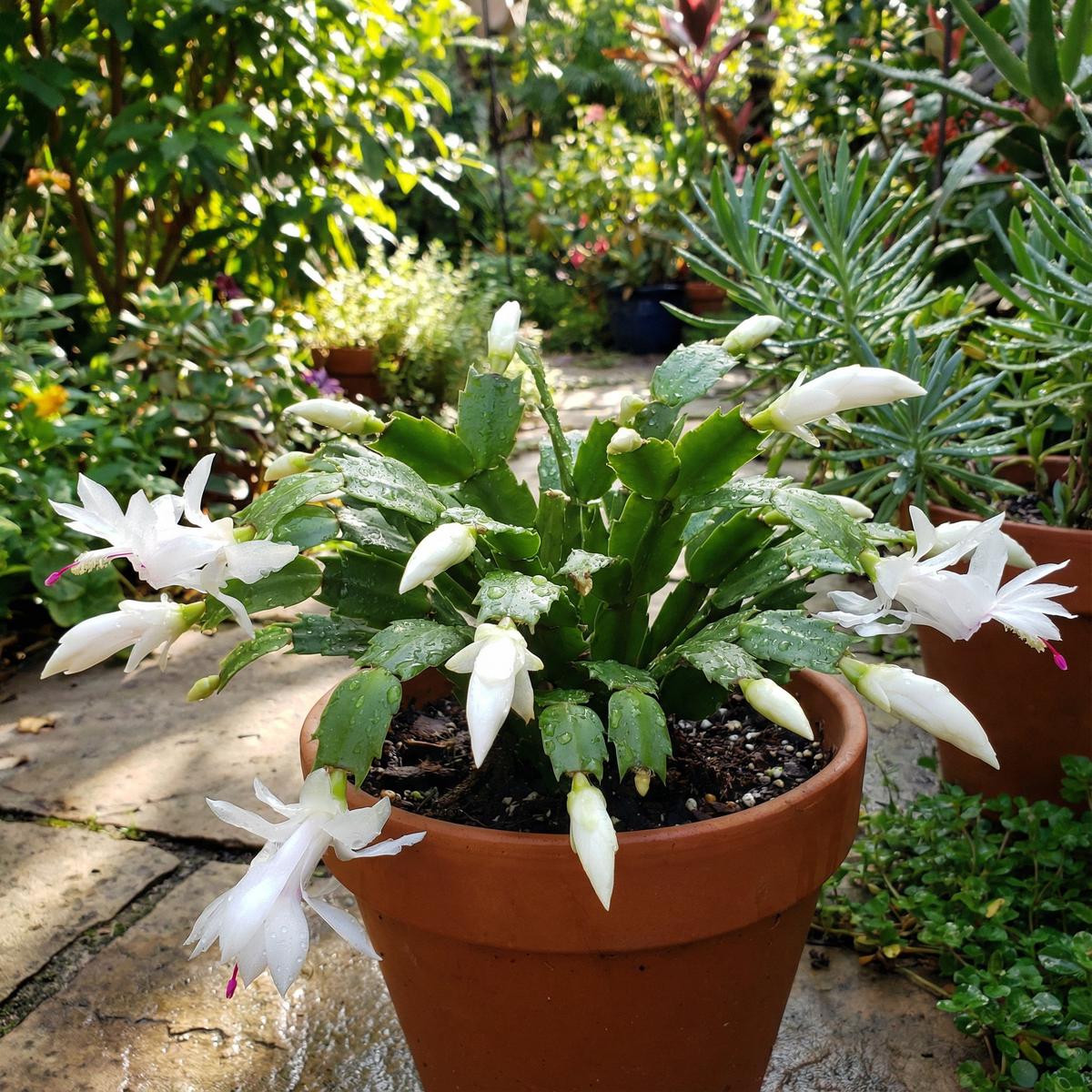 Zygocactus Truncatus White Flower Seeds for Planting , Exotic Garden Seeds