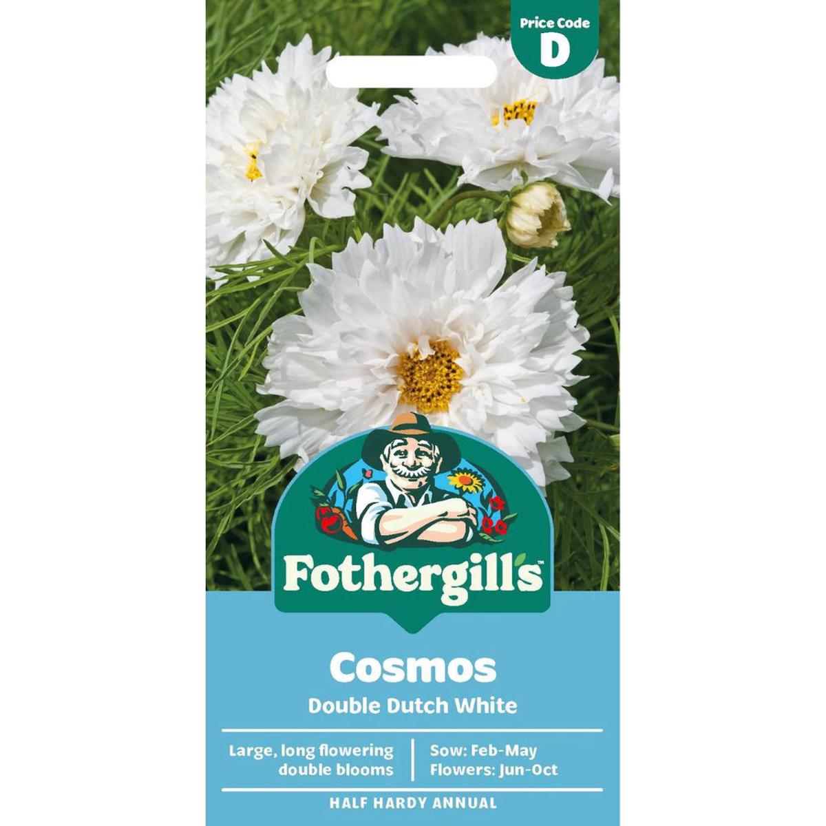 Mr Fothergills Cosmos Double Dutch White Seeds