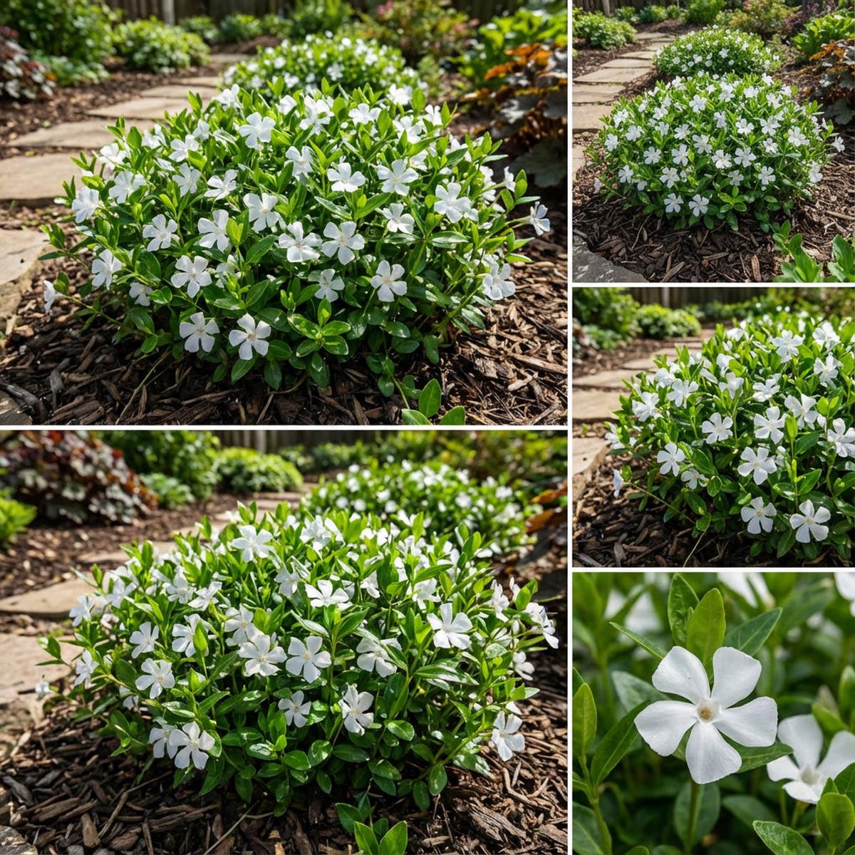White Vinca Flower Seeds for Planting Ideal for Lush Gardens and Vibrant Landscapes