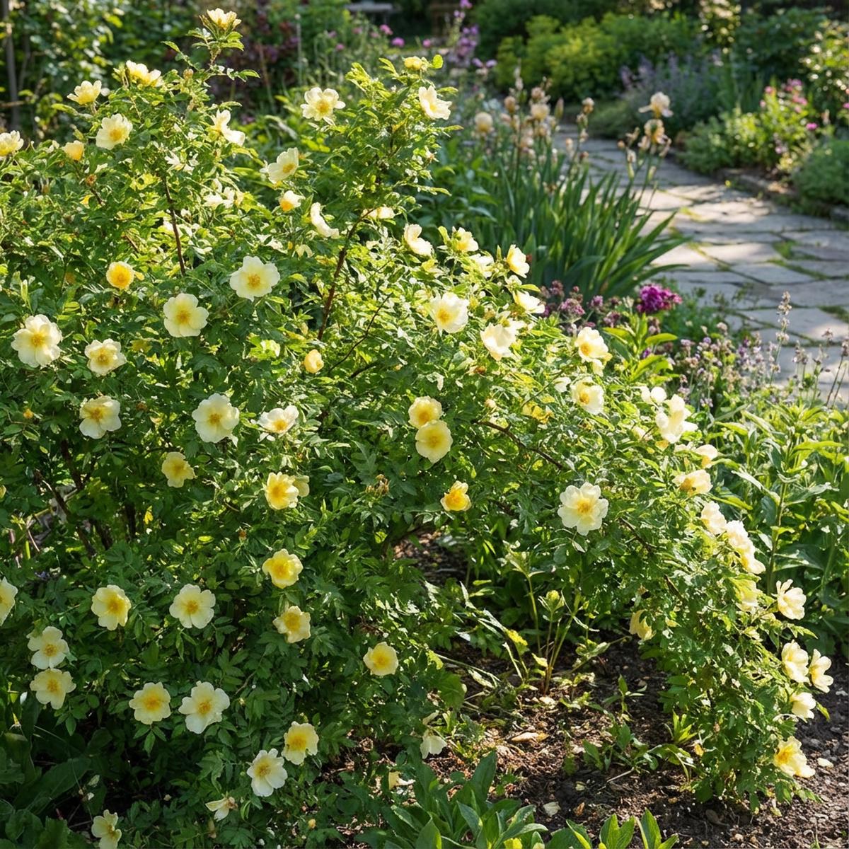 Yellow Manchu Rose Flower Seeds Planting
