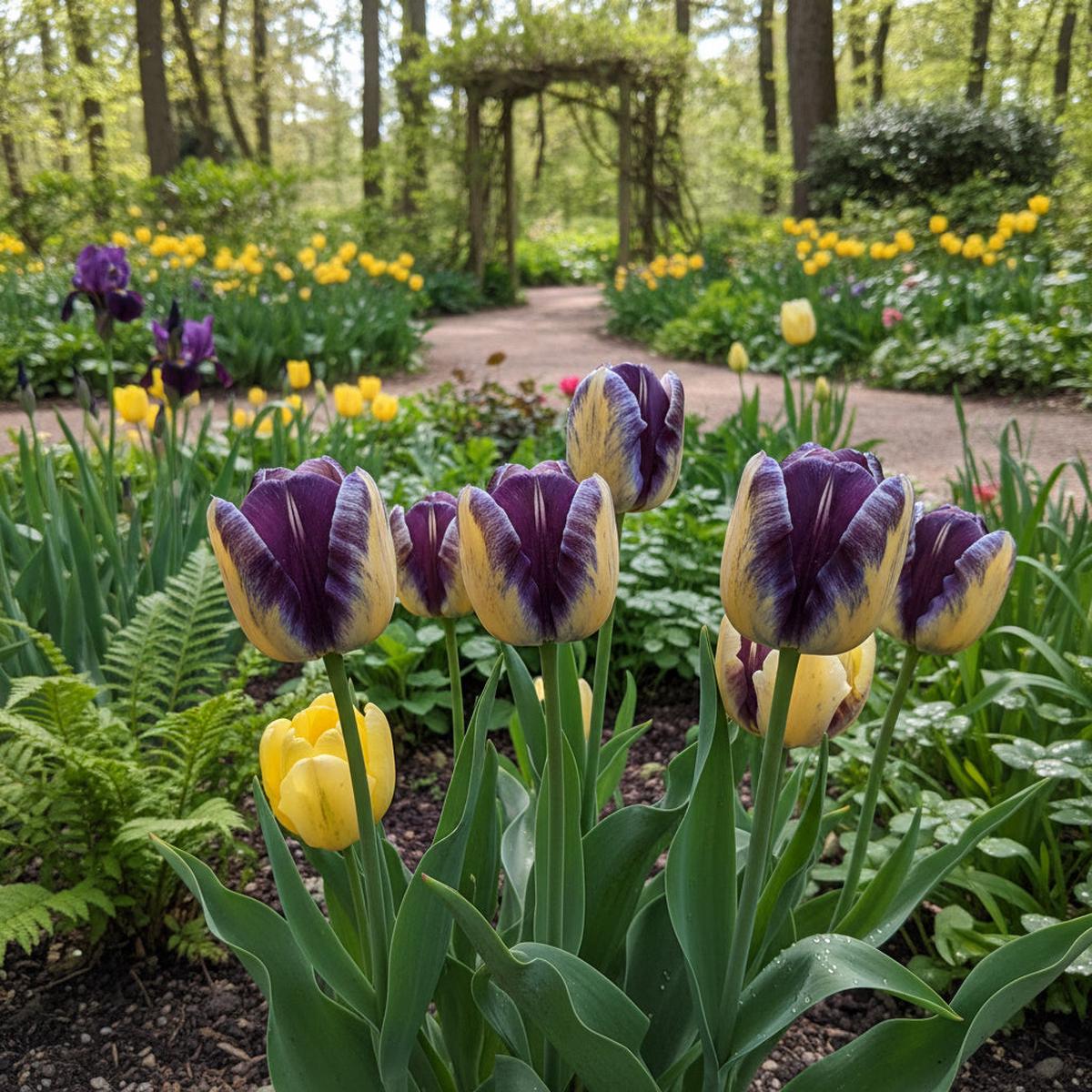 Blue & Yellow Tulip Flower Seeds for Planting
