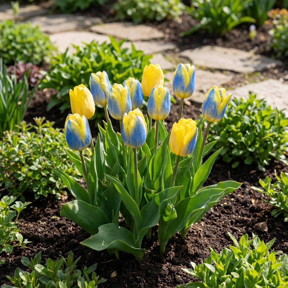 Yellow & Blue Tulip Flower Seeds for Planting