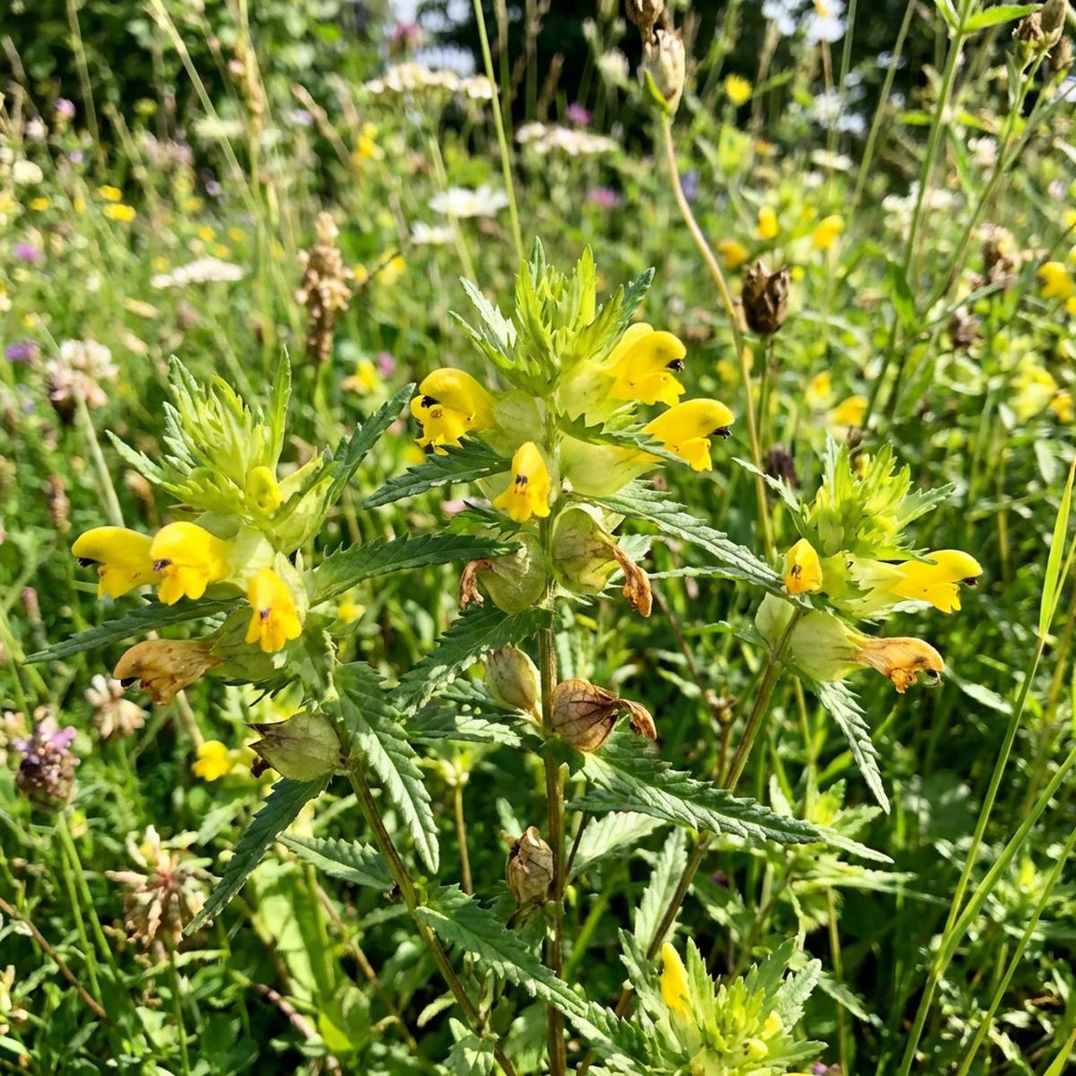 Yellow Rattle Flower Seeds for Planting Heirloom Wild Meadow Wildflower Seeds
