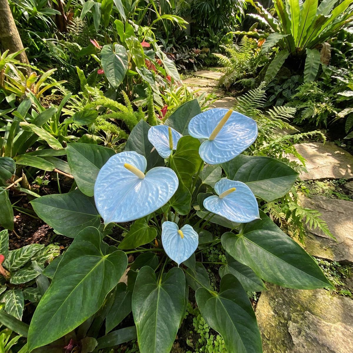 Anthurium Linden Sky Blue Flower Seeds for Planting - Elegant Tropical Blooms