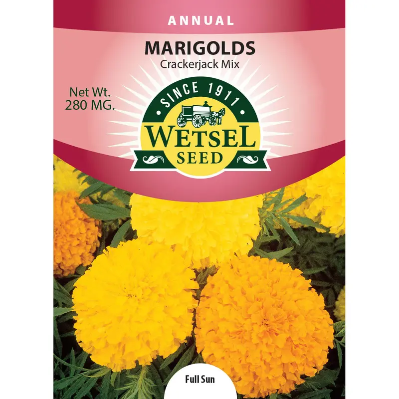 Wetsel Seed Marigold Tall Crackerjack Mix Seed