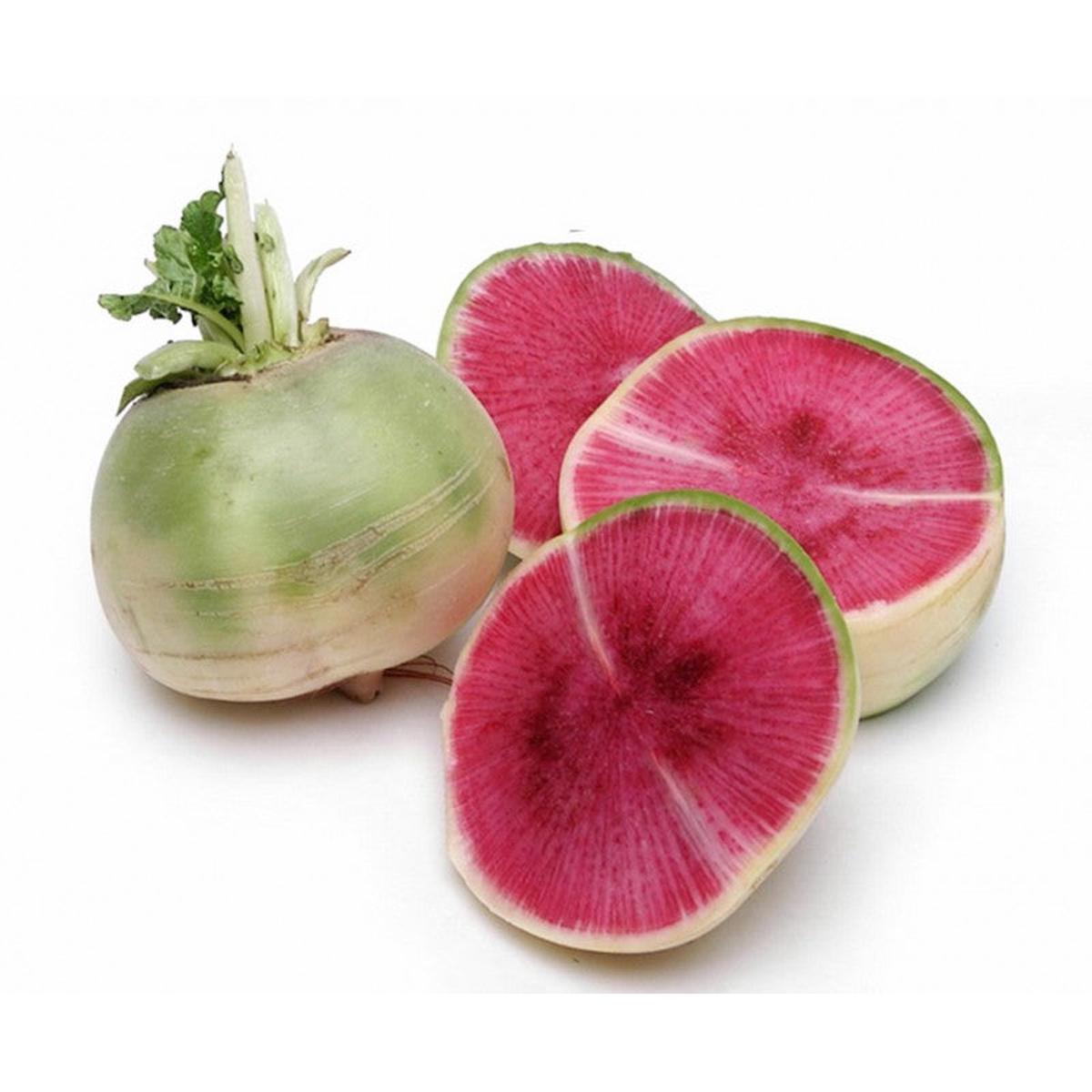 Watermelon Radish Seeds for Planting  Green, Crisp & Nutritious, Heirloom & Non-GMO Seeds for Home Garden