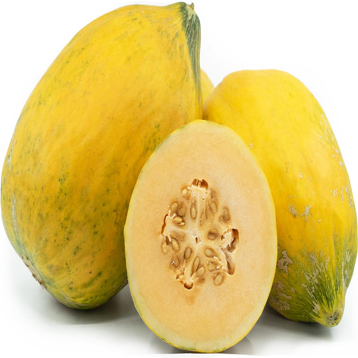 Crenshaw Melon (Cantaloupe Hybrid) Fruit Seeds  Heirloom & Non-GMO Seeds for Sweet Home Garden Harvest