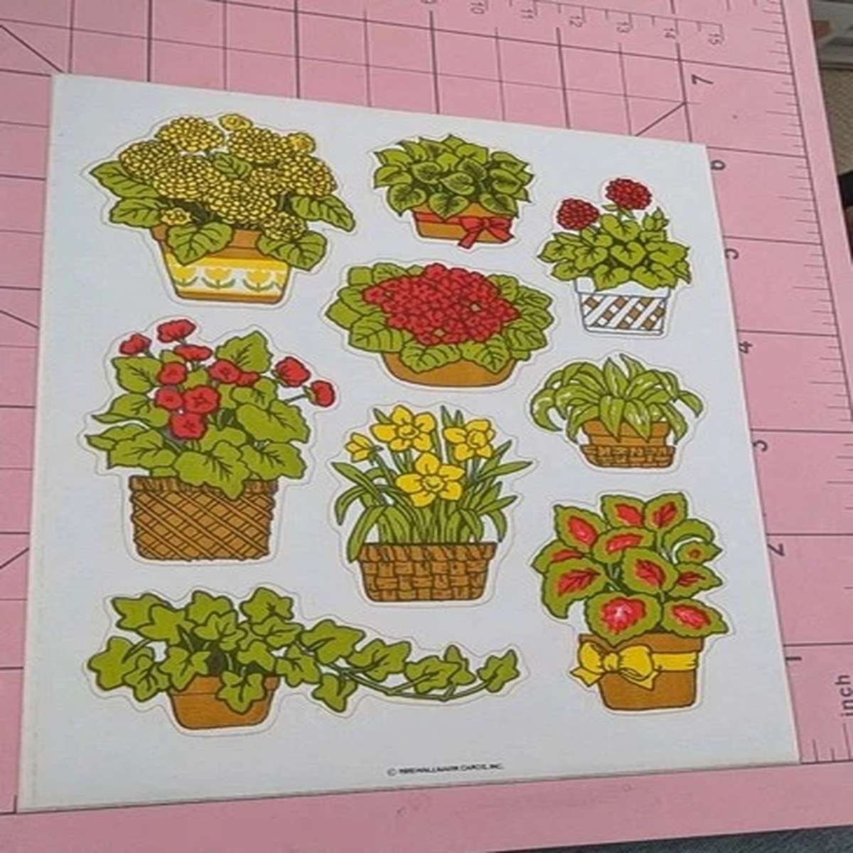 Vintage Hallmark Stickers House Plants 1 Sheet 1980 READ