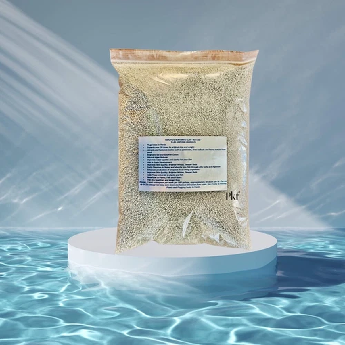 5 LBS 100% Pure Granular Bentonite Clay for Koi Goldfish Ponds water Plants PKF