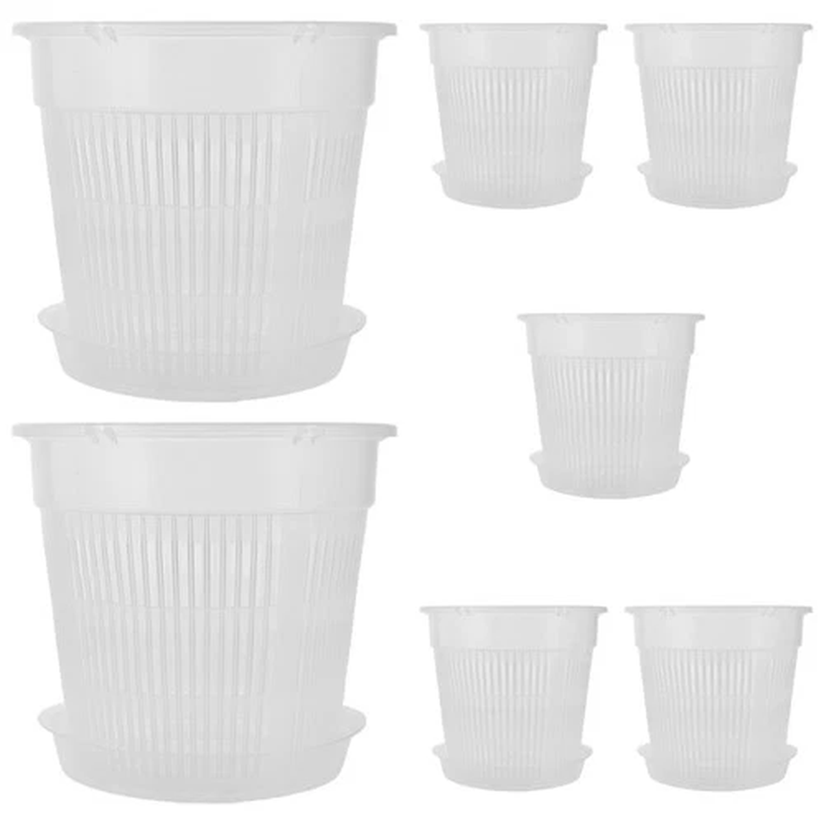 7 Pcs Hydroponic Grow Cup Flower Planter Pot Butterfly Orchid Flowerpot
