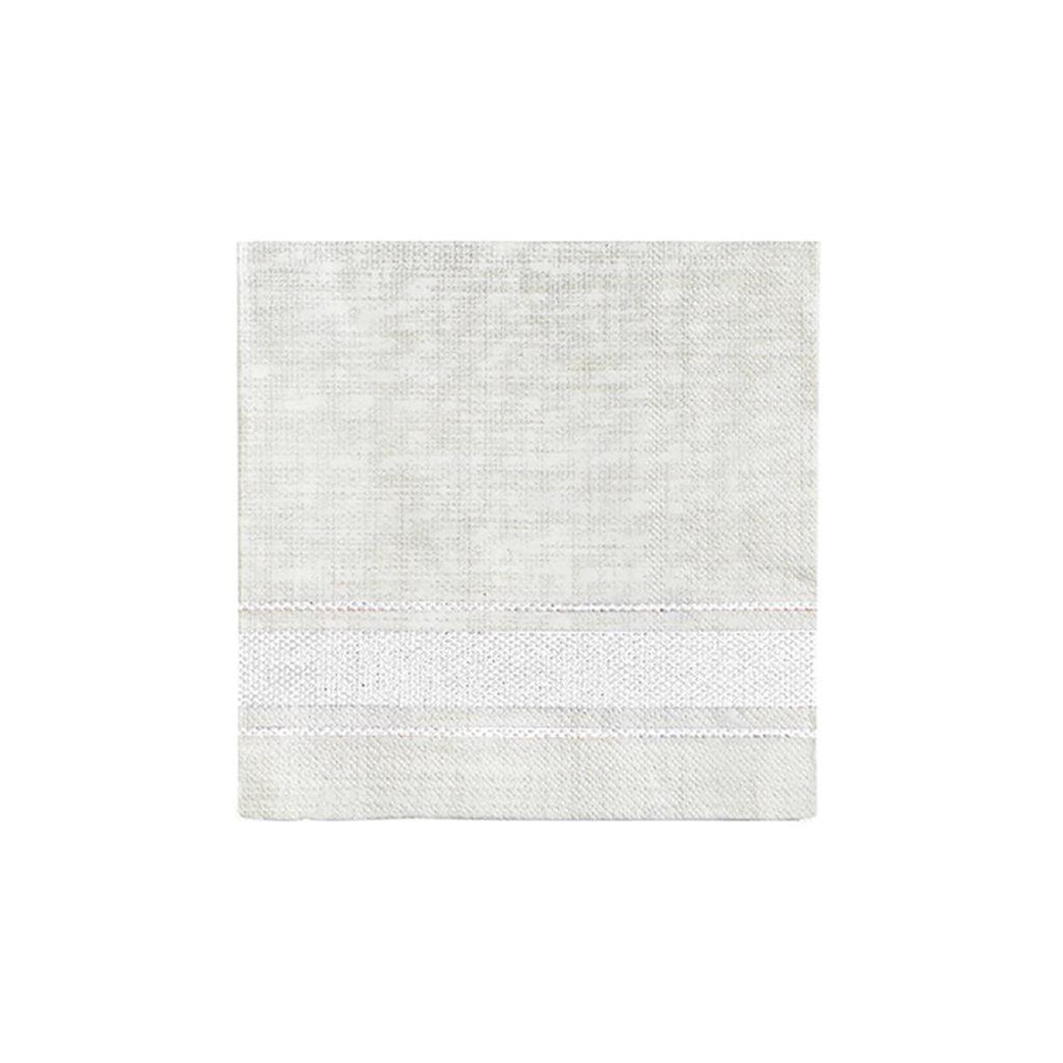 Bistro Stripe Cocktail Napkin White