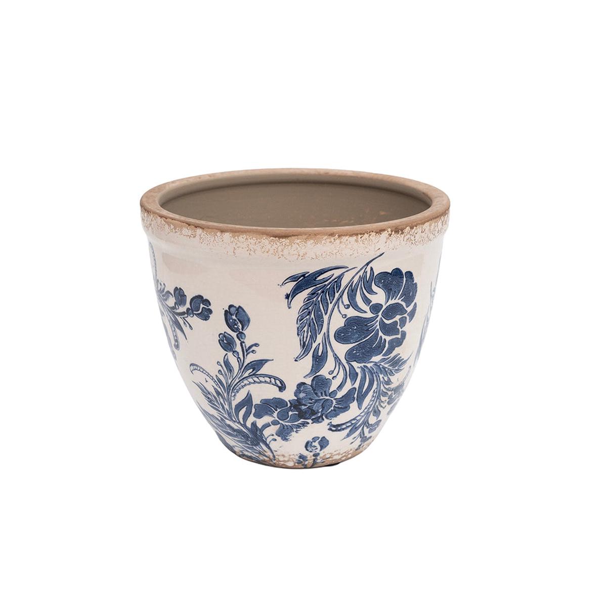Blue Toile Pot