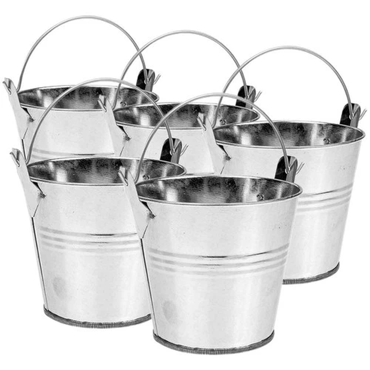 5pcs Iron Art Flower Bucket Iron Flower Container Vase Planter for Balcony