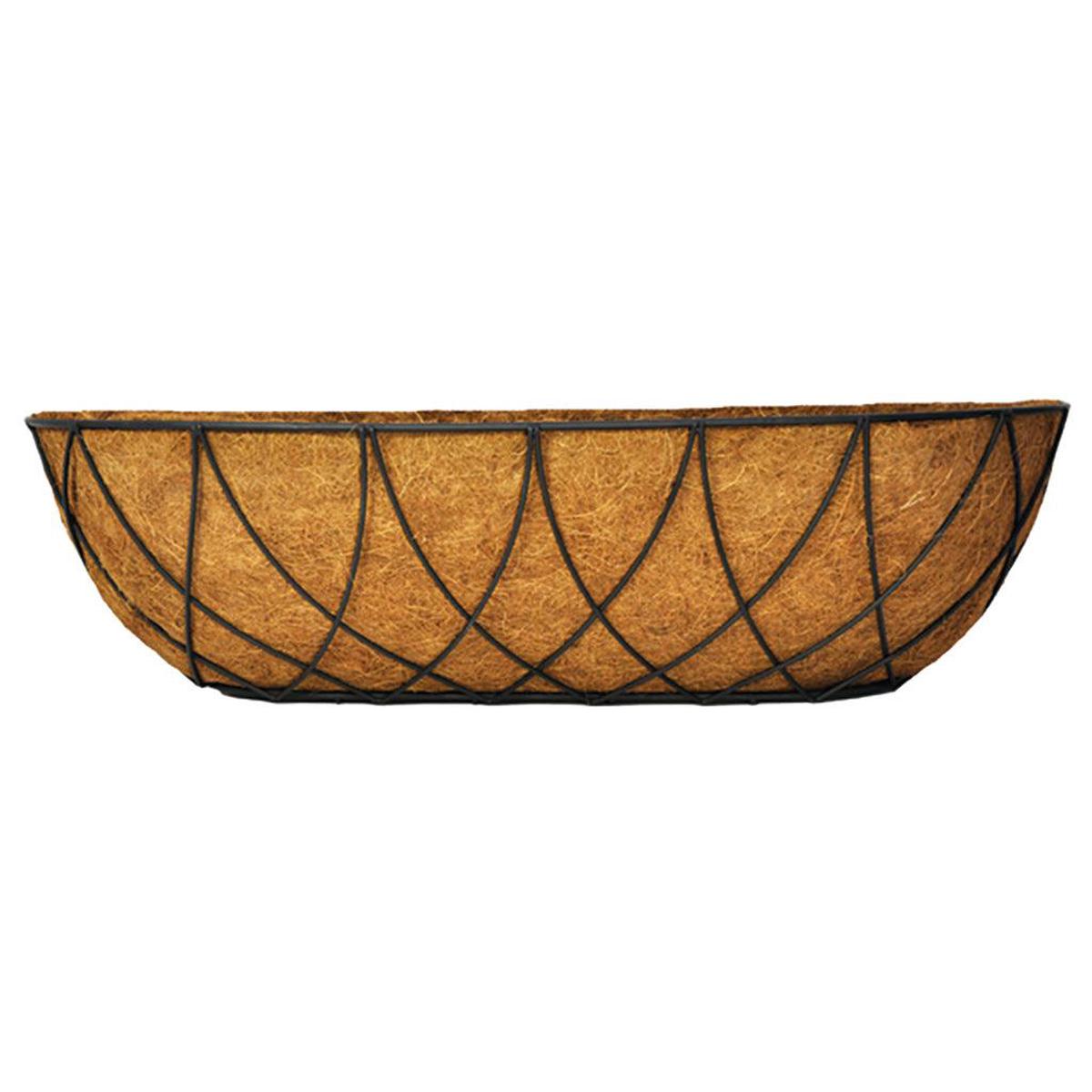 Lotus Wall and Railing Planter with Coco Liner 36"