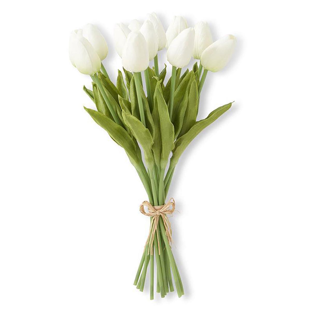Real Touch Mini Tulip Bundle White Everlasting