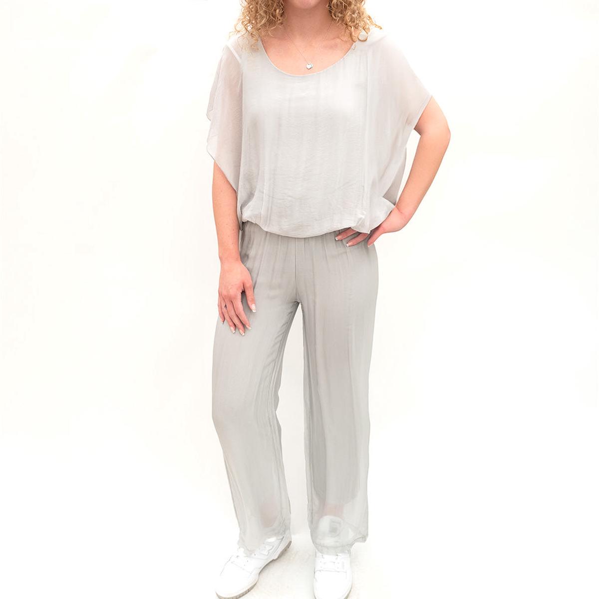 Woven Pull On Straight Leg Pant Cloud