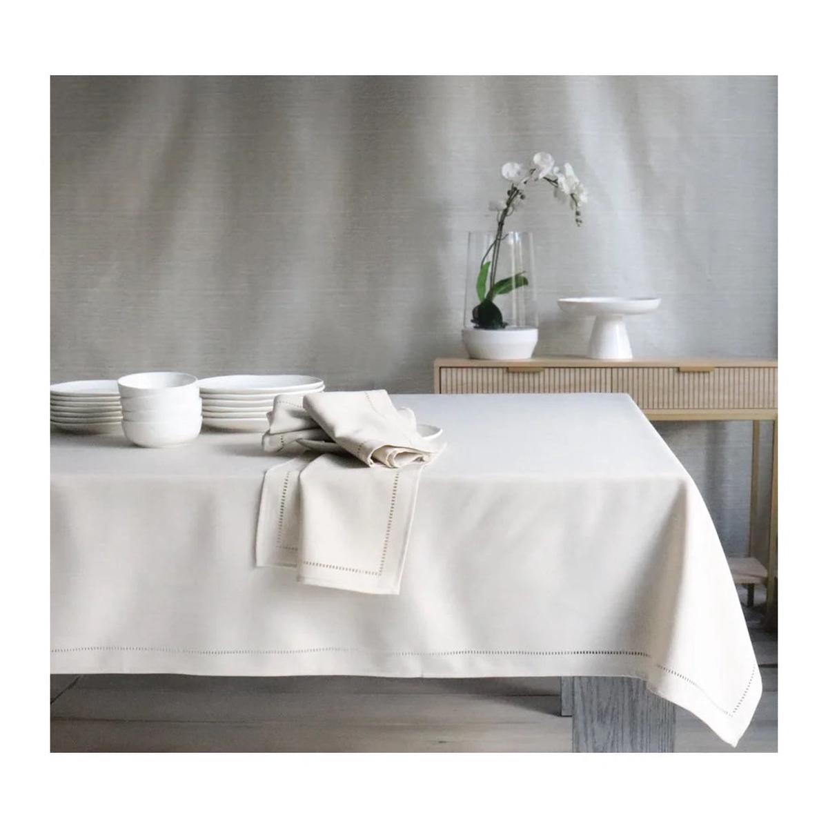 Hemstitch Tablecloth Linen