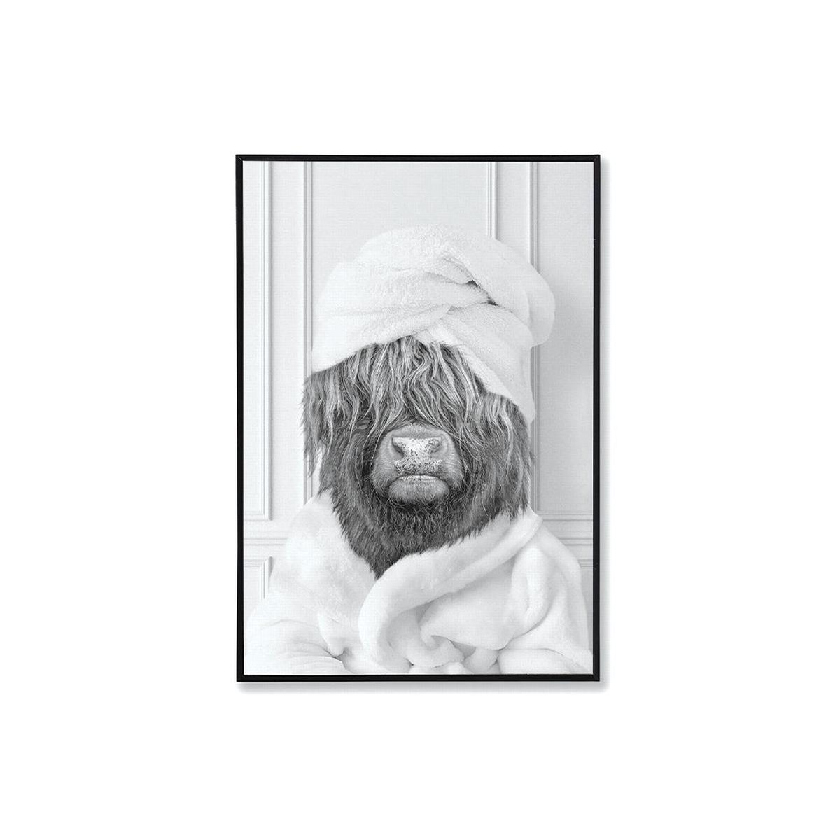 Highland Cow In Towel Print