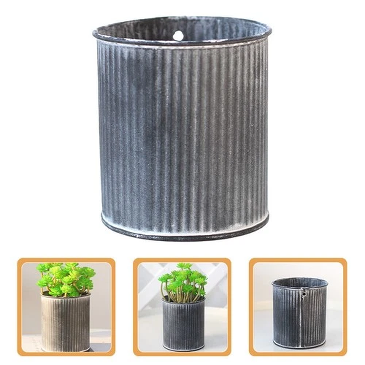 Household Iron Flower Pot Retro Balcony Flower Bucket Indoor Planter Iron