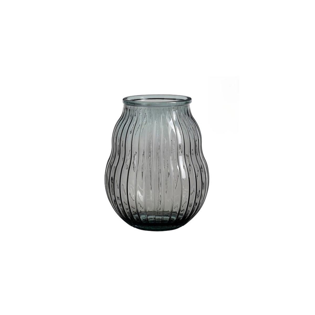 Sandy Recycled Glass Vase Anthracite