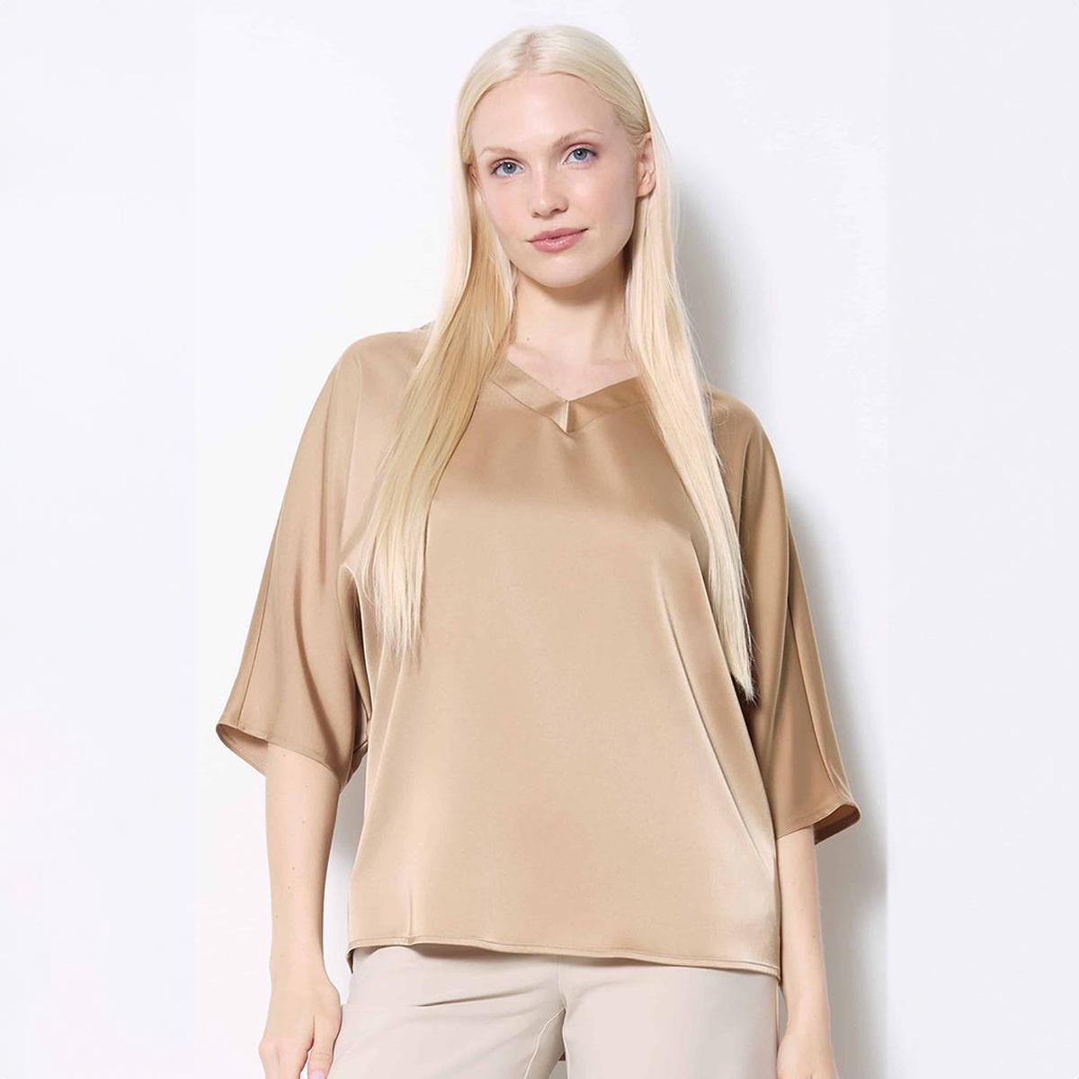 Belize Satin Top Champagne
