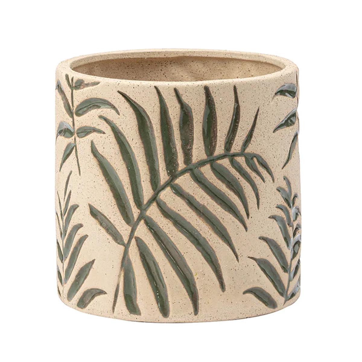 Large Etched Fern Planter