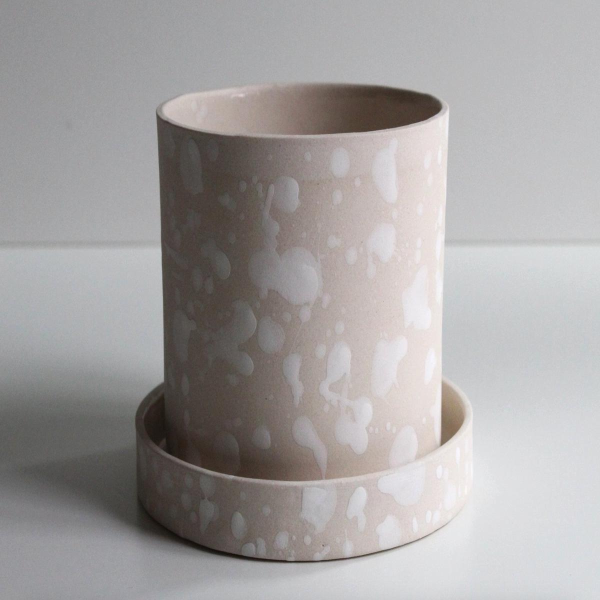 Linen White Speckle Planter