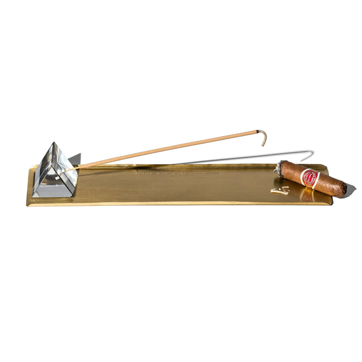 Prism Incense Holder with Brass Tray by Puebco