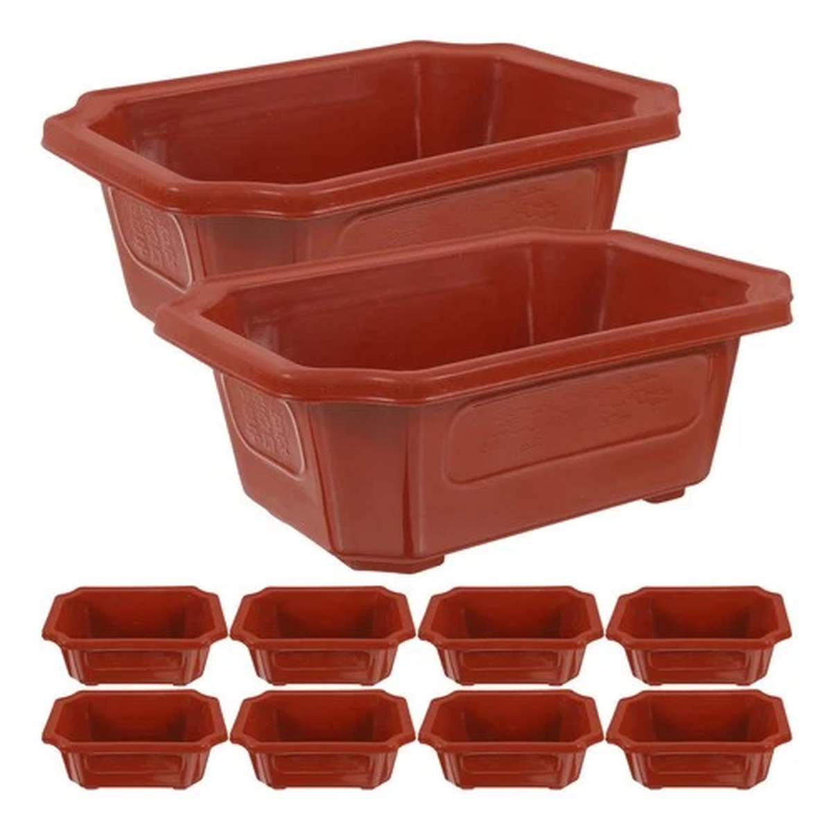 16 Pcs Retro Landscape Flower Pot Plant Pots Indoor Bonsai Training Container