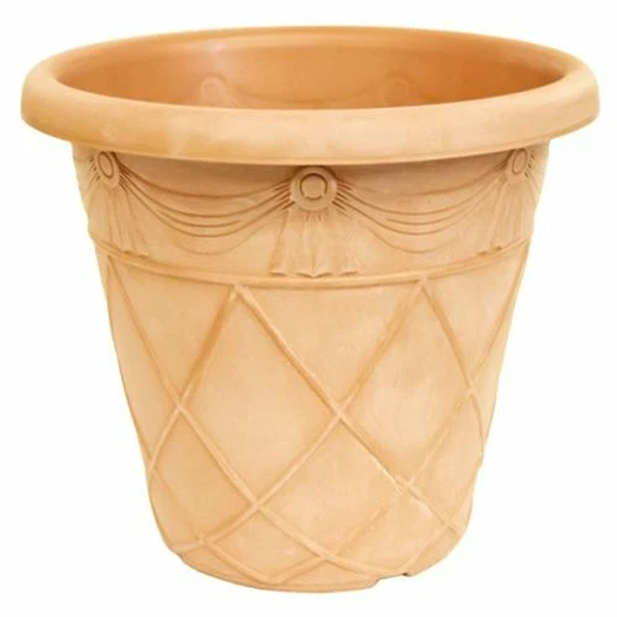 Large Plastic Plant Pot 46cm Tuscany Roman Powdered Terracotta Colour