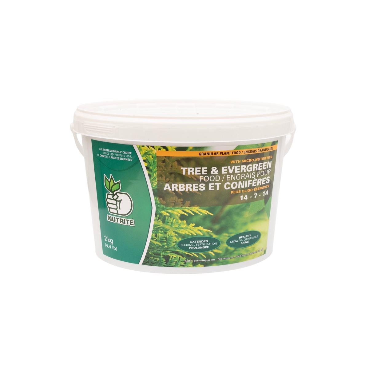 Nutrite Tree & Evergreen Food 14-7-14 2kg Pail