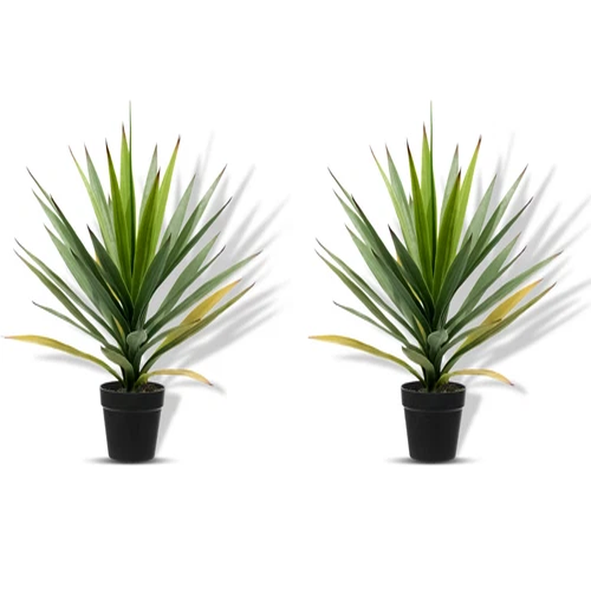 2 x Artificial 50cm Agave Tree Fake Plant in Pot Indoor Dcor