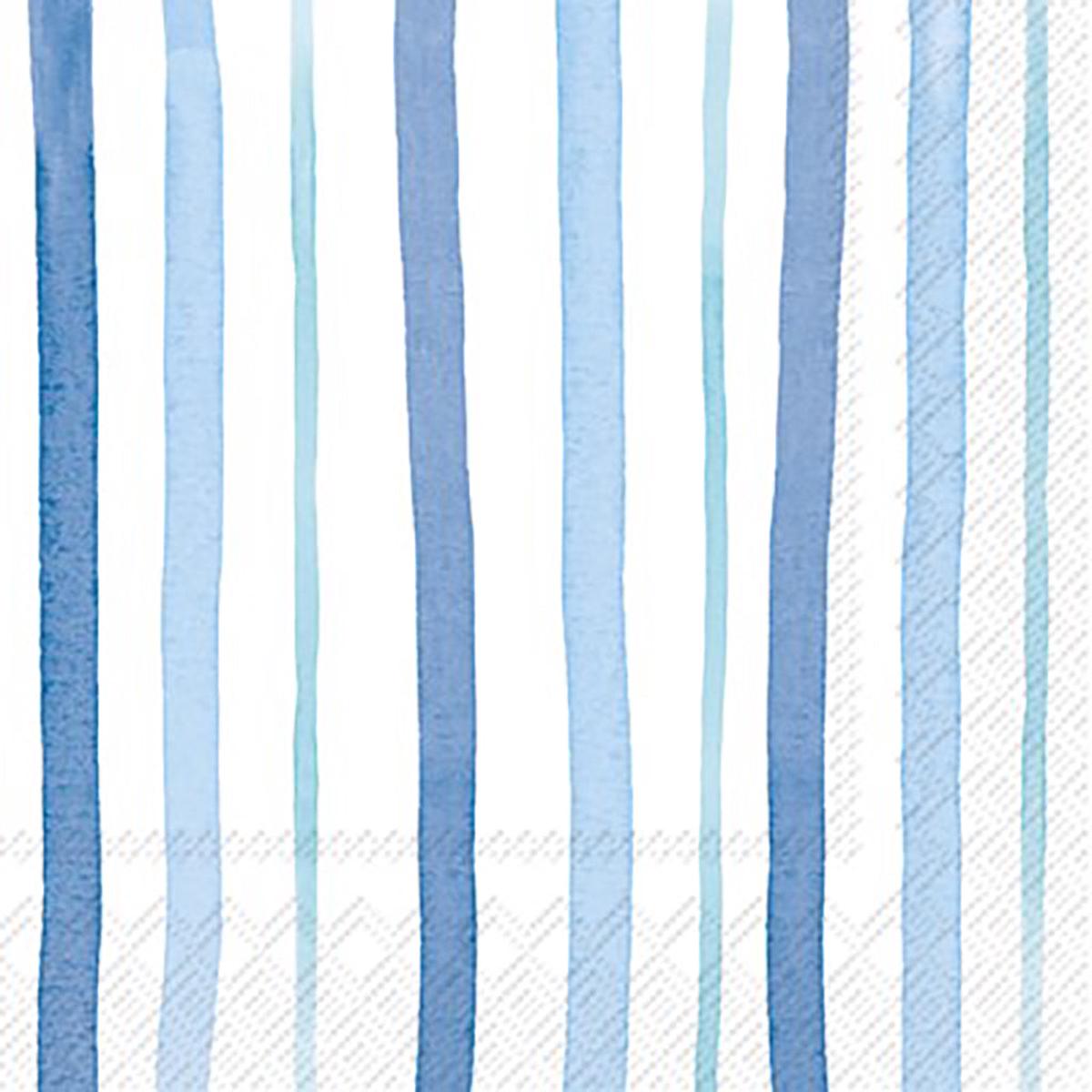 Happy Stripes Blue Lunch Napkin
