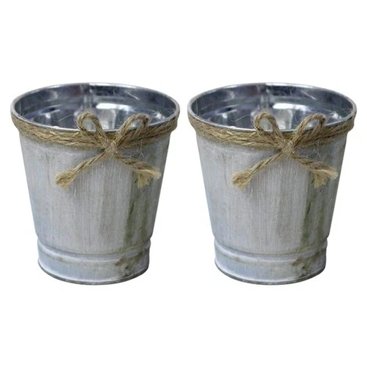 2pcs Iron Art Flower Bucket Home Delicate Flowerpot Gardening Art Planting Pot