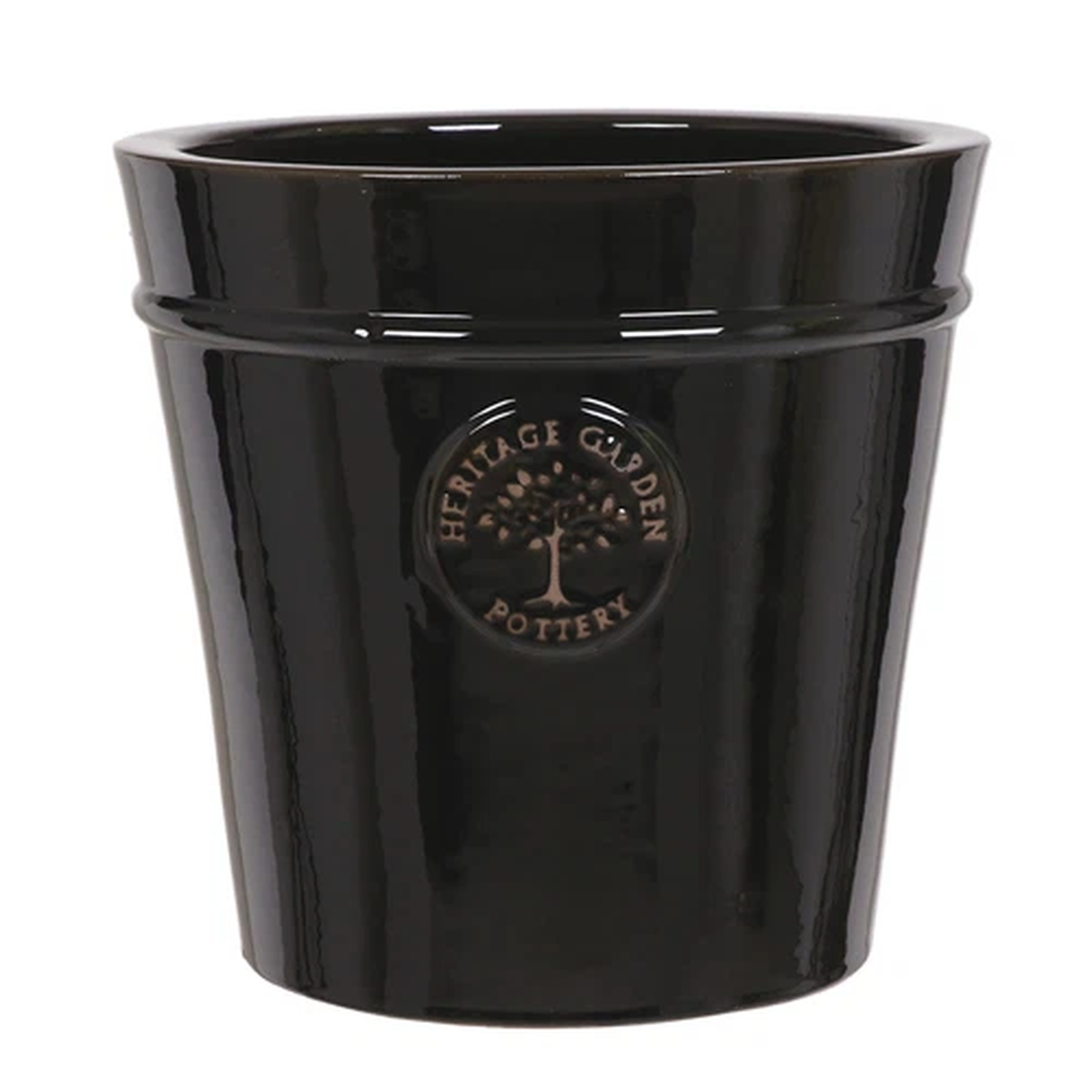 Black Heritage Garden Ceramic Planter Plant Flower Pot - Frost Proof