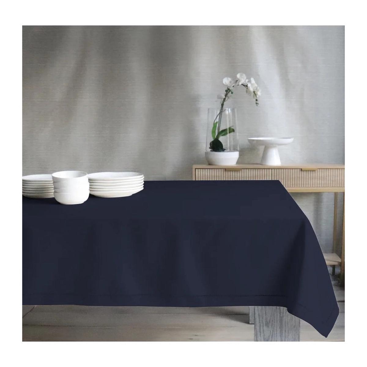 Hemstitch Tablecloth Navy
