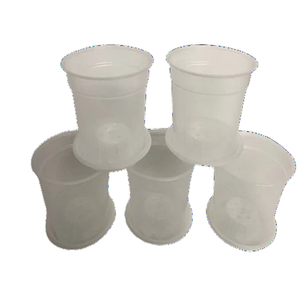15CM CLEAR ORCHID POTS + SAUCERS