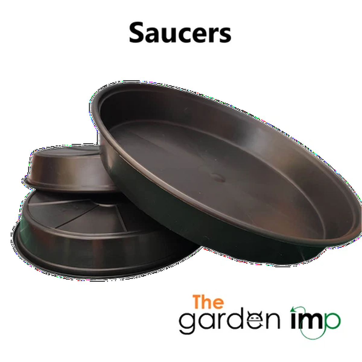 Plastic Plant Pot Saucers Round Water Dish Deep Strong Bowl Tray Reservoir Black