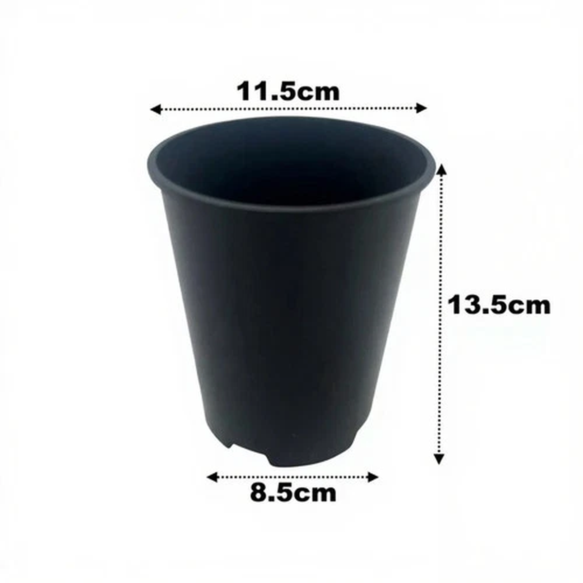 1 Litre Deep Rose Plant Pots Tall Root Black Plastic Flower Pot Strong Qty = 40