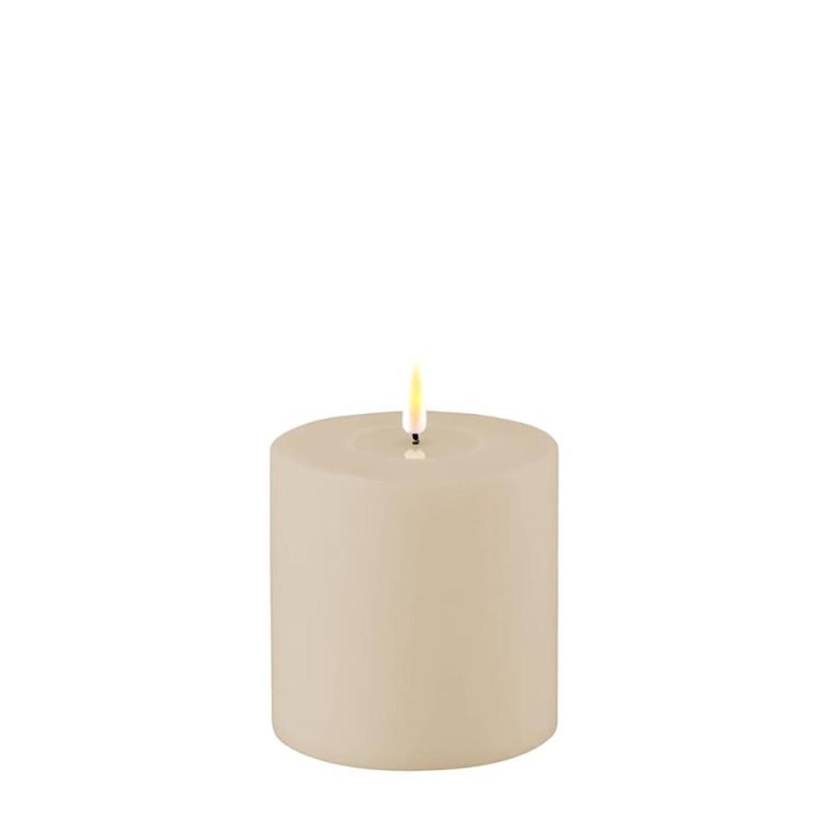 Outdoor Real Flame LED Candle 3x4in Dust Sand