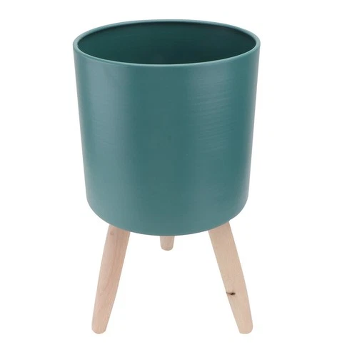 1Pc Iron Art Flowerpot Unique Flower Pot Plant Pot Simple Flower Stand (Blue)