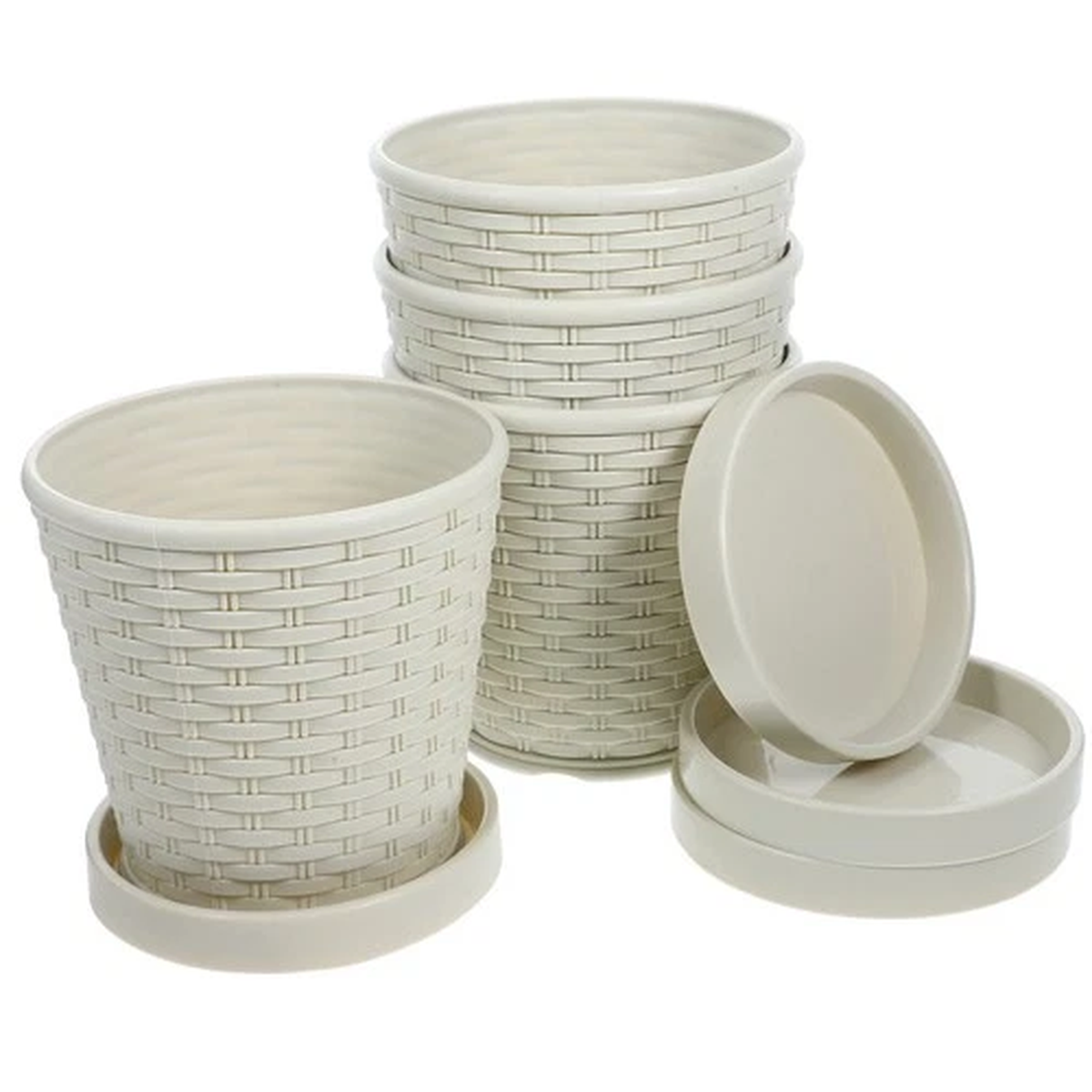4 Sets Garden Flower Pot Multipurpose Planting Pots Plastic for Indoor Plants
